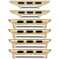 Sada náhradných kovových praciek s 3 šírkami pre Apple Watch 42mm / 41mm / 40mm / 38mm - 3 ks - zlatá
