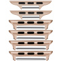 Sada náhradných kovových praciek s 3 šírkami pre Apple Watch 42mm / 41mm / 40mm / 38mm - 3 ks - ružovozlatá