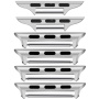 Sada náhradných kovových praciek s 3 šírkami pre Apple Watch 42mm / 41mm / 40mm / 38mm - 3 ks - strieborná