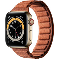 Semišový magnetický remienok pre Apple Watch Ultra 49mm / 46mm / 45mm / 44mm / 42mm - hnedý