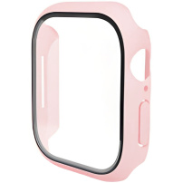ENKAY matné puzdro s tvrdeným sklom pre Apple Watch 46mm - ružové