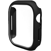 ENKAY matné puzdro s tvrdeným sklom pre Apple Watch 46mm - čierne