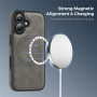 Ochranný kryt z PU kože s MagSafe pre iPhone 17 - sivý