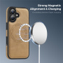 Ochranný kryt z PU kože s MagSafe pre iPhone 17 - zlatý