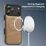 Ochranný kryt z PU kože s MagSafe pre iPhone 17 Pro Max - zlatý