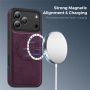 Ochranný kryt z PU kože s MagSafe pre iPhone 17 Pro Max - tmavofialový