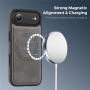 Ochranný kryt z PU kože s MagSafe pre iPhone Air - sivý