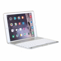 WITSPAD hliníkový kryt s farebne podsvietenou Bluetooth klávesnicou pre iPad 9,7" (2017/2018) / Pro 9,7" / Air 1 / 2 - strieborný