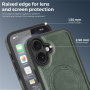 Ochranný kryt z PU kože s MagSafe pre iPhone 16 Plus - tmavosivý