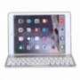WITSPAD hliníkový kryt s farebne podsvietenou Bluetooth klávesnicou pre iPad 9,7" (2017/2018) / Pro 9,7" / Air 1 / 2 - strieborný