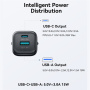 JOYROOM JR-TG7 rýchlonabíjací adaptér s portmi USB-C / USB-A - 33W - čierny