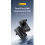 ESSAGER ES-CD61 GaN ultratenký rýchlonabíjací adaptér s portmi USB-C / USB-A - 33W - čierny
