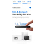 ESSAGER ES-CD61 GaN ultratenký rýchlonabíjací adaptér s portmi USB-C / USB-A - 33W - čierny
