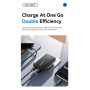 ESSAGER ES-CD61 GaN ultratenký rýchlonabíjací adaptér s portmi USB-C / USB-A - 33W - čierny