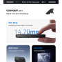ESSAGER ES-CD48 GaN ultratenký rýchlonabíjací adaptér s portmi USB-C / USB-A - 65W - čierny