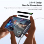 ESSAGER 2v1 audio a nabíjacia redukcia - 2x USB-C na USB-C - sivá
