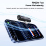 ESSAGER 2v1 audio a nabíjacia redukcia - 2x USB-C na USB-C - sivá