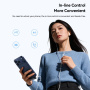 ESSAGER 2v1 audio a nabíjacia redukcia - 2x USB-C na USB-C - sivá