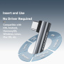 ESSAGER audio redukcia - 3,5 mm jack na USB-C - sivá