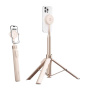 CYKE AB230 panoramatická Bluetooth selfie tyč s tripodom a MagSafe uchytením pre iPhone - ružovozlatá