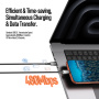 DUX DUCIS WLCM Series opletaný nabíjací a dátový kábel - USB-C na Lightning - 1 m - čierny