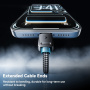 ESSAGER 4v1 nabíjacia a dátová redukcia - USB-C na 2x USB-C / Lightning / micro USB - čierna