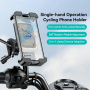 USAMS ZJ082 držiak na bicykel a motorku na riadidlá a spätné zrkadlo pre iPhone - čiernostrieborný