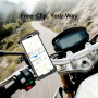 USAMS ZJ082 držiak na bicykel a motorku na riadidlá a spätné zrkadlo pre iPhone - čiernostrieborný