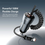 ESSAGER ES-CC29 sada autonabíjačky s portmi USB-C / USB-A a kábelu USB-C - 108W - 1,2 m - sivá