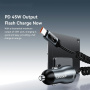 ESSAGER ES-CC29 sada autonabíjačky s portmi USB-C / USB-A a kábelu USB-C - 108W - 1,2 m - sivá