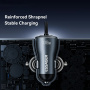 ESSAGER ES-CC29 sada autonabíjačky s portmi USB-C / USB-A a kábelu USB-C - 108W - 1,2 m - sivá