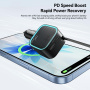 ESSAGER F779 sada autonabíjačky s portmi USB-C / USB-A a výsuvný kábel USB-C - 45W - 75 cm - čierna