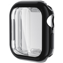 ENKAY puzdro z mäkkého plastu s ochranou displeja pre Apple Watch 46mm - čierne