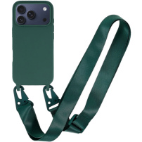 Matný kryt s nastaviteľným popruhom pre iPhone 17 Pro - petrolejový