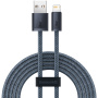 Baseus opletený rýchlonabíjací a dátový kábel 2,4 A USB-A / Lightning pre iPhone / iPad / iPod / AirPods - 2 m - tmavosivý