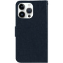 Flipové púzdro so vzorom čipky pre iPhone 14 Pro - tmavomodré