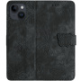 Flipové púzdro so vzorom motýľov pre iPhone 14 - tmavosivé