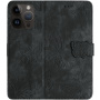 Flipové púzdro so vzorom motýľov pre iPhone 14 Pro - tmavosivé