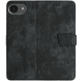 Flipové púzdro so vzorom motýľov pre iPhone 16e / 17e - tmavošedé