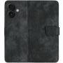 Flipové púzdro so vzorom motýľov pre iPhone 17 - tmavosivé