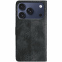 Flipové púzdro so vzorom motýľov pre iPhone 17 Pro Max - tmavošedé