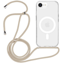 Transparentný kryt so šnúrkou a MagSafe pre iPhone 16e / 17e - béžový