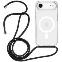Transparentný kryt so šnúrkou a MagSafe pre iPhone Air - čierny