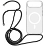 Transparentný kryt so šnúrkou a MagSafe pre iPhone Air - čierny