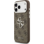 Guess 4G Silver Metal Logo kryt pre iPhone 17 Pro Max - hnedý