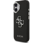 Guess Grained 4G Metal Logo kryt pre iPhone 17 - čierny