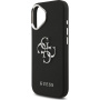 Guess Grained 4G Metal Logo kryt pre iPhone 17 - čierny