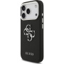 Guess Grained 4G Metal Logo kryt pre iPhone 17 Pro - čierny
