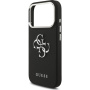 Guess Grained 4G Metal Logo kryt pre iPhone 17 Pro - čierny