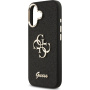 Guess Fixed Glitter 4G Metal Frame trblietavý kryt pre iPhone 17 - čierny
